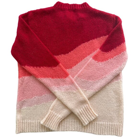 Q&A Los Angeles Color Ombre blocked super cozy sweater knit long sleeve women’s - Picture 3 of 10